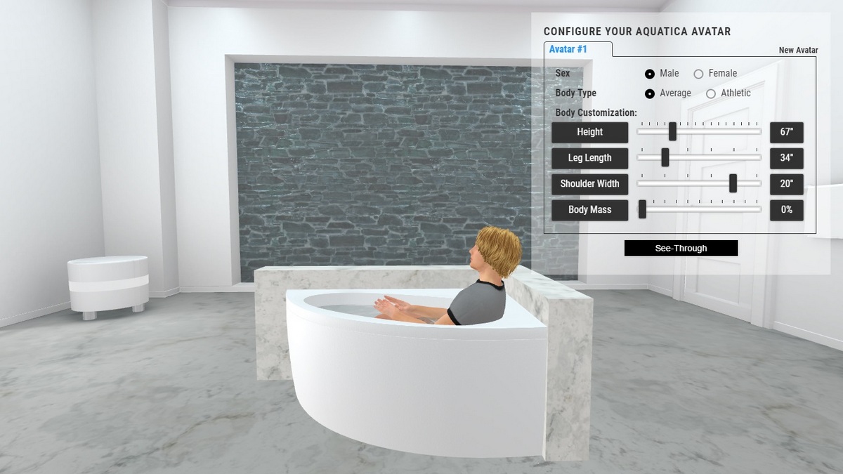 Idea Bathtub 3D Body Position